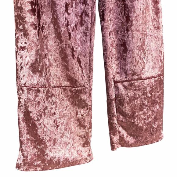 URBAN RENEWAL UO NWT Parties Remade Crushed Velvet Pieced Pant Rose Pink Sz M/L - Picture 6 of 8